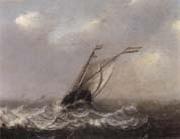 unknow artist a smalschip on choppy seas,other shipping beyond oil painting reproduction